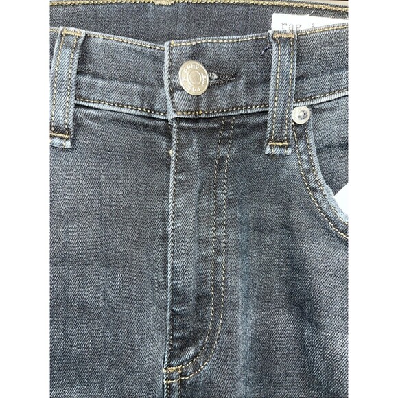 Rag & Bone Dive High Rise Skinny in Clean Steele Black Jeans Size 25 - Picture 4 of 8
